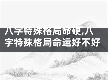 八字特殊格局命硬,八字特殊格局命运好不好
