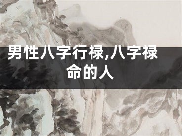 男性八字行禄,八字禄命的人