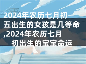 2024年农历七月初五出生的女孩是几等命,2024年农历七月初出生的宝宝命运