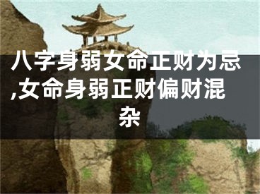 八字身弱女命正财为忌,女命身弱正财偏财混杂
