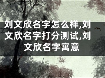刘文欣名字怎么样,刘文欣名字打分测试,刘文欣名字寓意