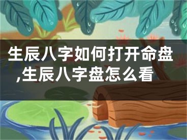 生辰八字如何打开命盘,生辰八字盘怎么看