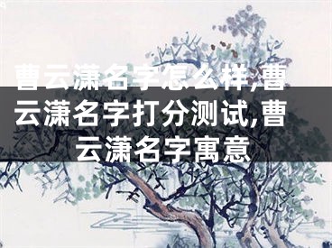 曹云潇名字怎么样,曹云潇名字打分测试,曹云潇名字寓意