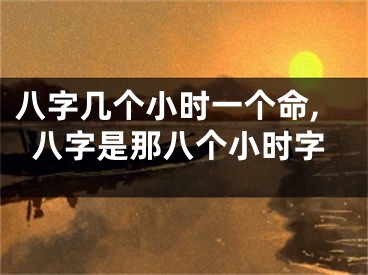 八字几个小时一个命,八字是那八个小时字
