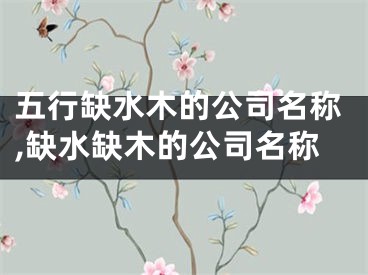 五行缺水木的公司名称,缺水缺木的公司名称