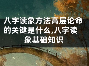 八字读象方法高层论命的关键是什么,八字读象基础知识