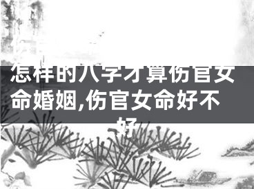 伤官女命婚姻有何特点怎样的八字才算伤官女命婚姻,伤官女命好不好