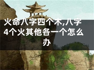 火命八字四个木,八字4个火其他各一个怎么办