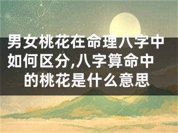 男女桃花在命理八字中如何区分,八字算命中的桃花是什么意思