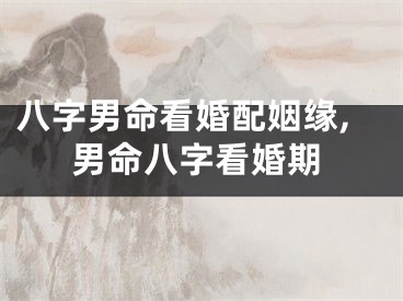 八字男命看婚配姻缘,男命八字看婚期