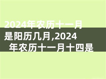 2024年农历十一月是阳历几月,2024年农历十一月十四是