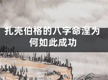 扎壳伯格的八字命涅为何如此成功