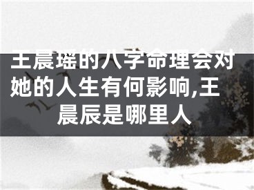 王晨瑶的八字命理会对她的人生有何影响,王晨辰是哪里人