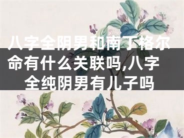 八字全阴男和南丁格尔命有什么关联吗,八字全纯阴男有儿子吗