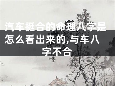 汽车挺合的命理八字是怎么看出来的,与车八字不合
