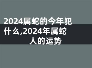 2024属蛇的今年犯什么,2024年属蛇人的运势