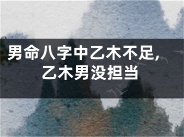 男命八字中乙木不足,乙木男没担当