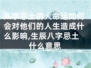 八字忌土的人命运如何会对他们的人生造成什么影响,生辰八字忌土什么意思