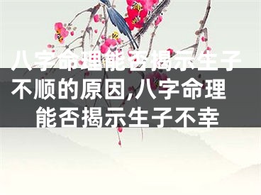 八字命理能否揭示生子不顺的原因,八字命理能否揭示生子不幸
