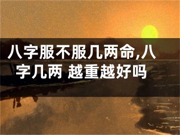 八字服不服几两命,八字几两 越重越好吗