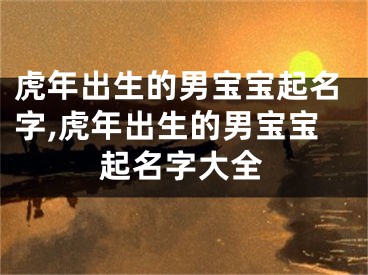 虎年出生的男宝宝起名字,虎年出生的男宝宝起名字大全