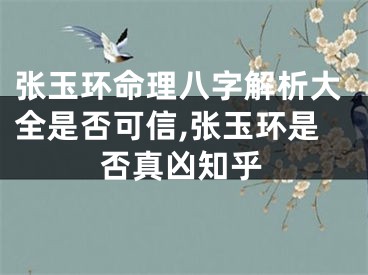 张玉环命理八字解析大全是否可信,张玉环是否真凶知乎