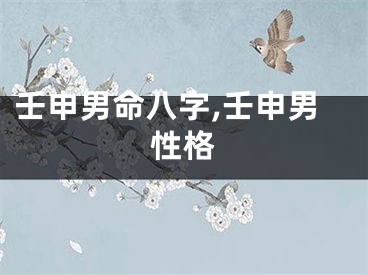 壬申男命八字,壬申男性格