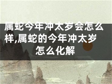 属蛇今年冲太岁会怎么样,属蛇的今年冲太岁怎么化解