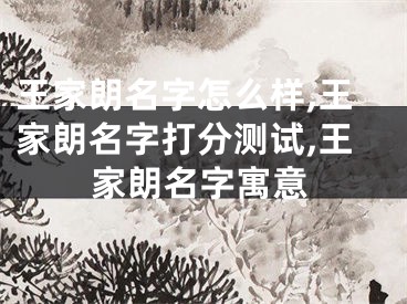 王家朗名字怎么样,王家朗名字打分测试,王家朗名字寓意
