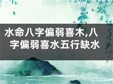 水命八字偏弱喜木,八字偏弱喜水五行缺水