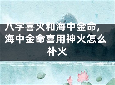 八字喜火和海中金命,海中金命喜用神火怎么补火