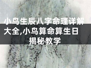 小鸟生辰八字命理详解大全,小鸟算命算生日揭秘教学