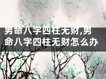男命八字四柱无财,男命八字四柱无财怎么办