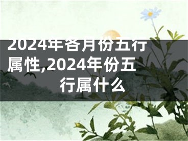 2024年各月份五行属性,2024年份五行属什么
