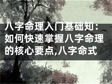 八字命理入门基础知：如何快速掌握八字命理的核心要点,八字命式