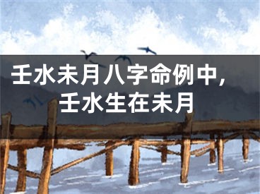 壬水未月八字命例中,壬水生在未月