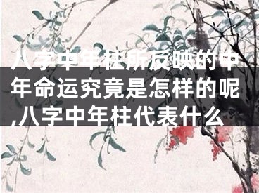 八字中年柱所反映的中年命运究竟是怎样的呢,八字中年柱代表什么
