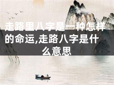 走路里八字是一种怎样的命运,走路八字是什么意思