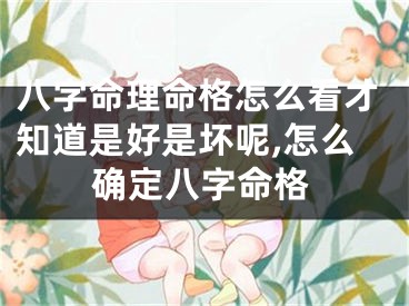 八字命理命格怎么看才知道是好是坏呢,怎么确定八字命格
