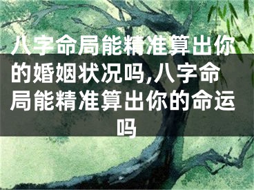 八字命局能精准算出你的婚姻状况吗,八字命局能精准算出你的命运吗