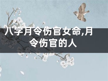 八字月令伤官女命,月令伤官的人