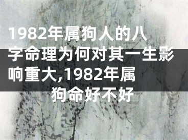 1982年属狗人的八字命理为何对其一生影响重大,1982年属狗命好不好