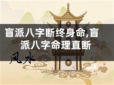 盲派八字断终身命,盲派八字命理直断