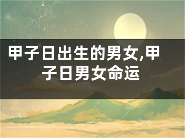 甲子日出生的男女,甲子日男女命运