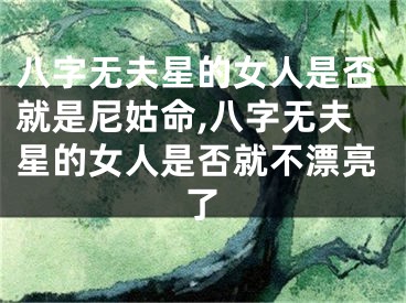 八字无夫星的女人是否就是尼姑命,八字无夫星的女人是否就不漂亮了