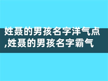姓聂的男孩名字洋气点,姓聂的男孩名字霸气