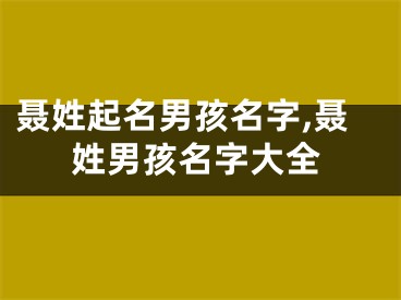 聂姓起名男孩名字,聂姓男孩名字大全