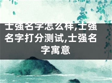 士强名字怎么样,士强名字打分测试,士强名字寓意
