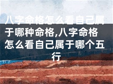 八字命格怎么看自己属于哪种命格,八字命格怎么看自己属于哪个五行