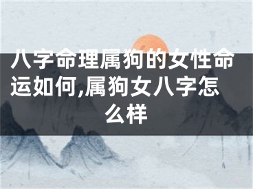 八字命理属狗的女性命运如何,属狗女八字怎么样